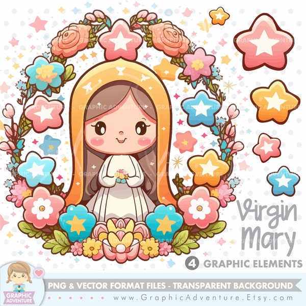 Virgin Mary Clipart, Catholic Clipart, Virgin Mary Graphics, Religious Clipart, Holy, Bible, Praying Mary, Catholic Art, Virgin Mary PNG