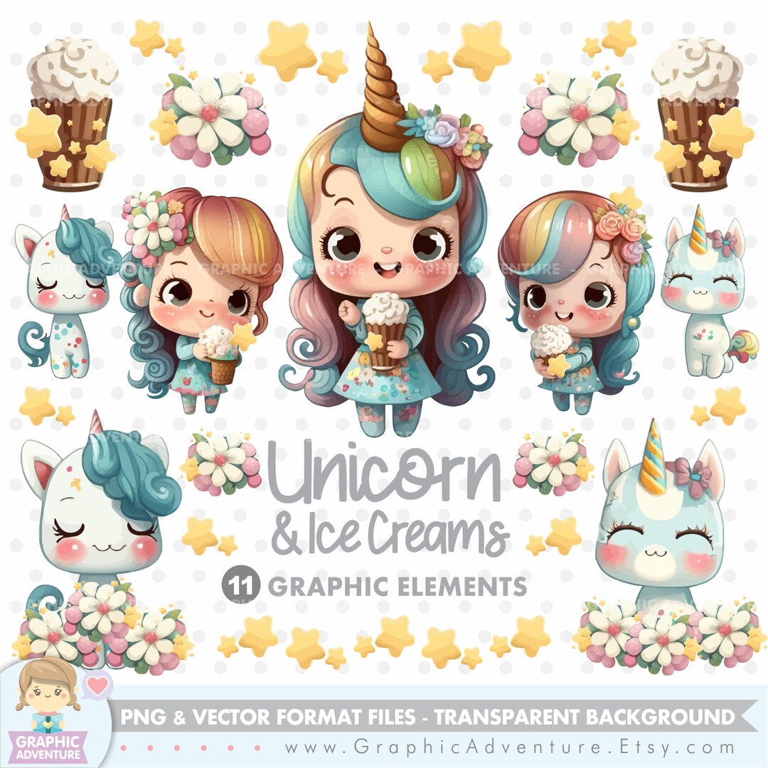 Girl and Unicorn, Clipart, Unicorn Clipart, Princess Clipart, Unicorn ...