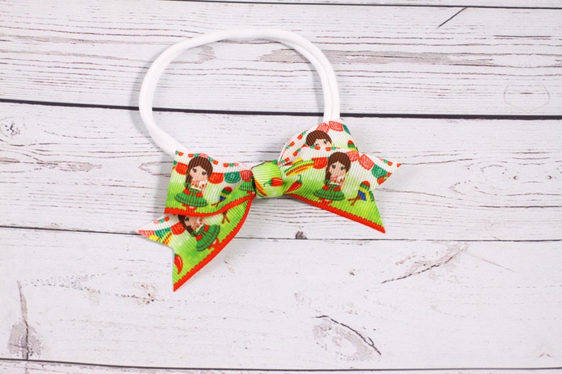 bow headband Fiesta Girl nylon headband baby girl headband girl hair accessories hair bows baby bows