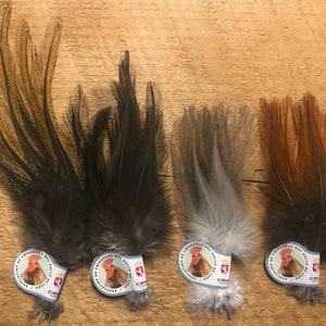 6 Black Cock Feather Fringe