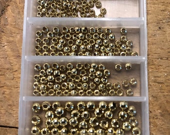 Brass Fly Tying Beads Assortment ( 200-300 Approximate  )