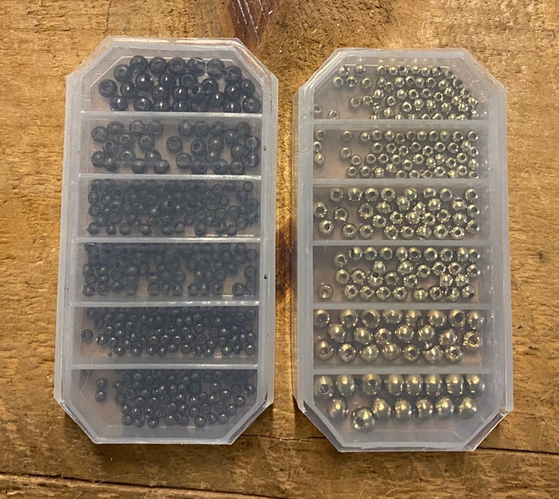300 Piece Recessed Brass Fly Tying Beads approximate Etsy UK