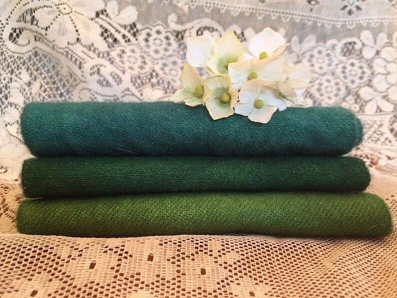 Rug Hooking Wool Fabric Hand Dyed Bundle Analogous Colours Etsy