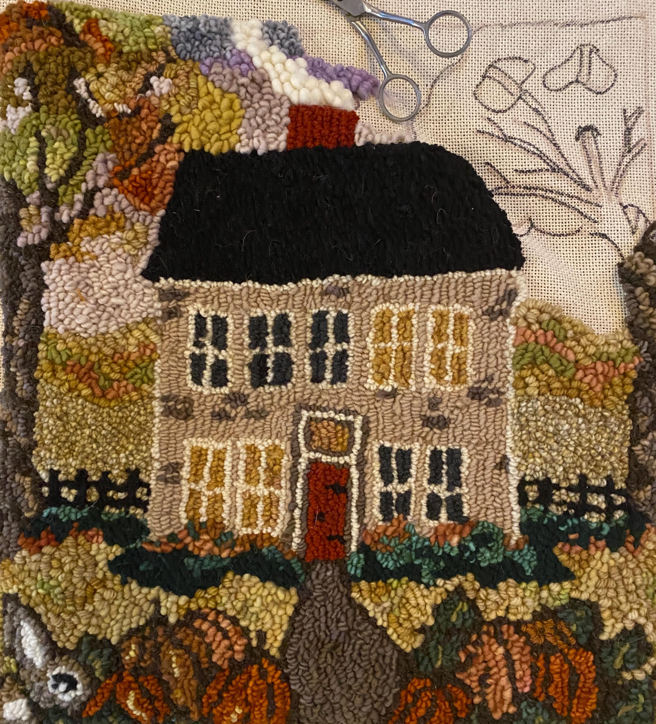Fall Rug Hooking Patterns Rug Hooking Pattern, ‘the Seasons: Fall', Gridded Tracing Fabric ...