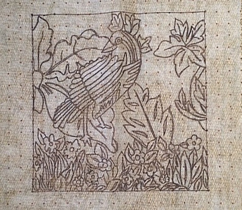 Rug Hooking Pattern William Morris Raven PAPER PATTERN Etsy