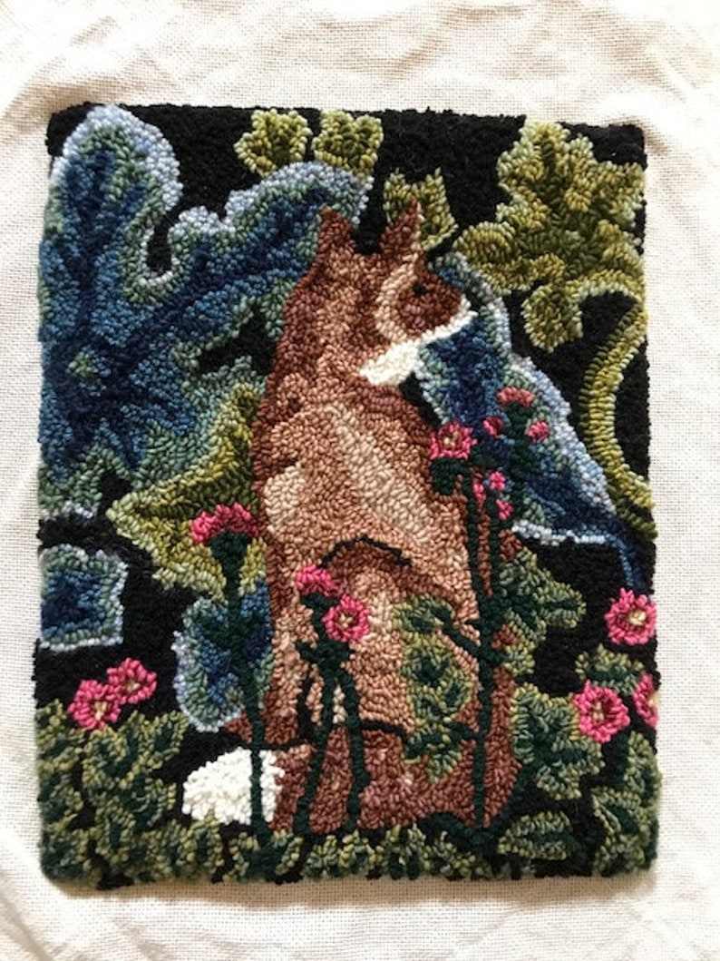 Rug Hooking Pattern William Morris Fox PAPER PATTERN Etsy