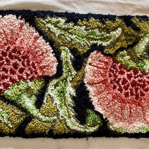 Rug Hooking Pattern, ‘Bloom Where you are Planted', Gridded Tracing Fabric Pattern, Rug Hooking, Punch Needle, William De Morgan, flowers