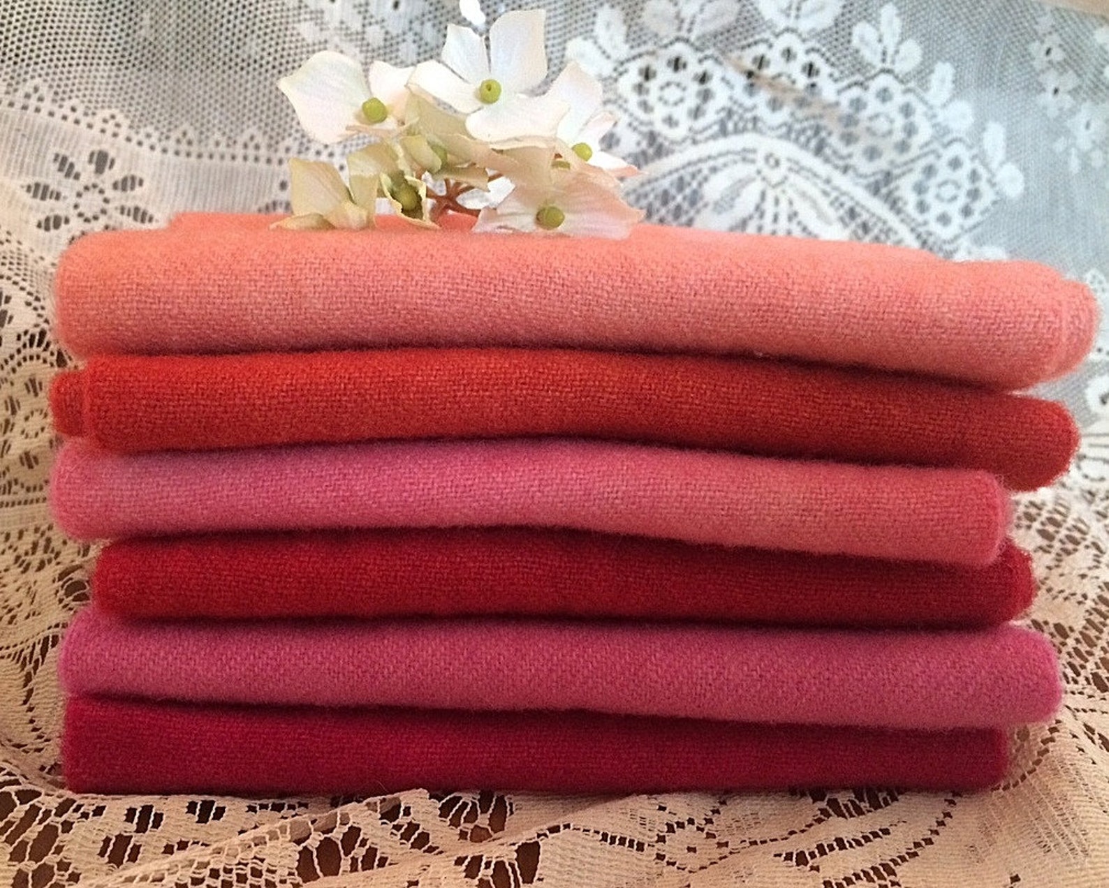 Rug Hooking Wool Fabric Hand Dyed Bundle Analogous Colours Etsy