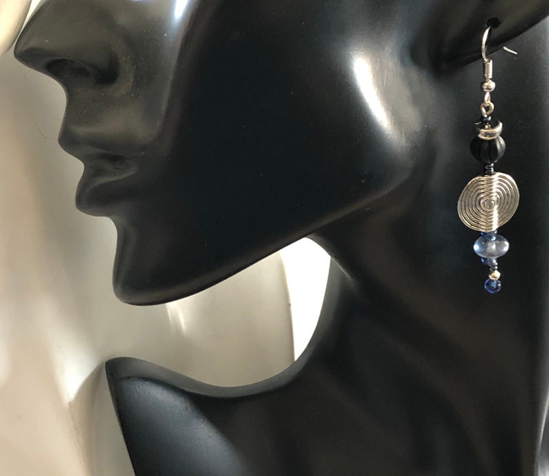 Pair or unpair eternal love earrings Unique long asymmetric geometric Mix or mismatch silver spiral earring Mother sweetheart friend jewelry