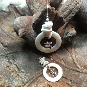 Inukshuk earrings. Silver Inuit stone man symbol. Handmade Canadian jewelry. Inukshuk guide earring for friend, travel lover, birthday gift image 1