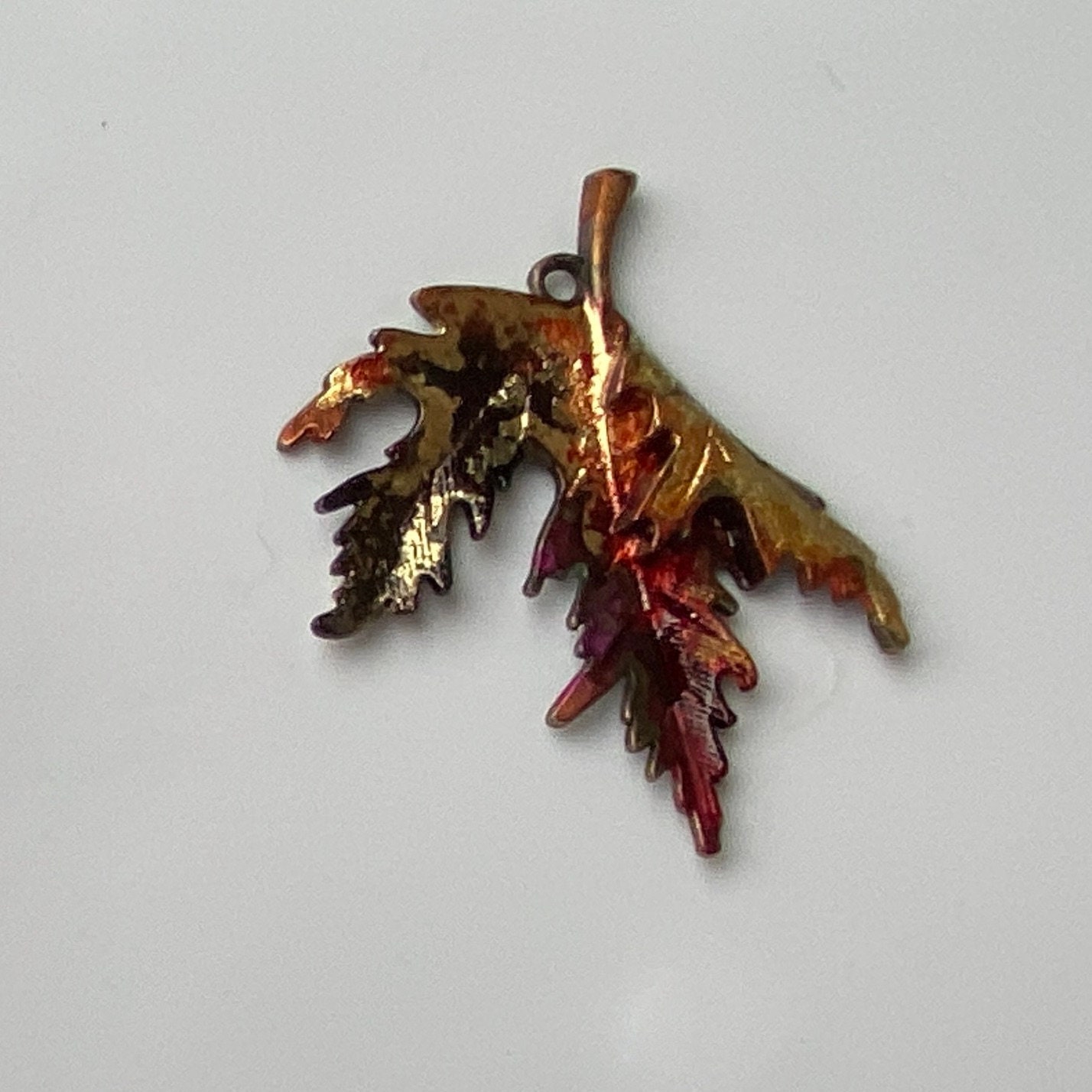 Canadian Inuit Souvenir Bracelet Brass Maple Leaves Hand 