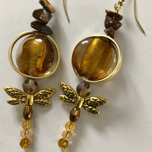 Dragonfly single earring or pair, pendant necklace or set. Message symbols. Partner / couple gift. Unique Fall jewelry.