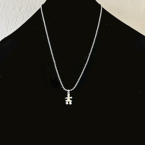 Inukshuk necklace. Silver Inukshuk charm. Ball chain. Canadian Inuit symbol. Love gift for friend, couple, partner, mom/dad, family birthday