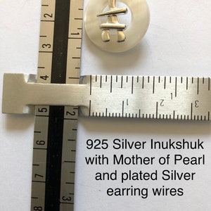 Inukshuk earrings. Silver Inuit stone man symbol. Handmade Canadian jewelry. Inukshuk guide earring for friend, travel lover, birthday gift image 6