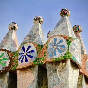 4 Casa Batllo Gaudi cards. Personalize gift option. Barcelona Spain architecture. Spanish Mediterranean photography. Travel lover gift set