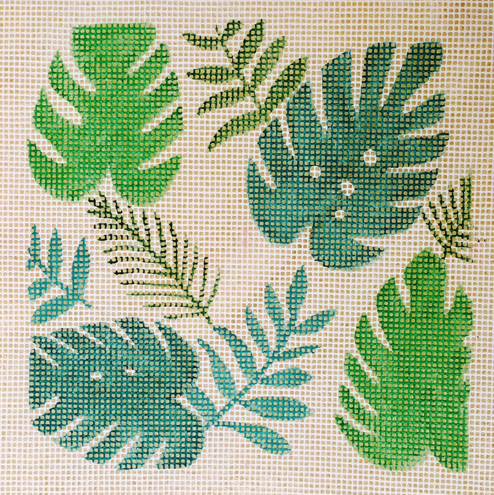 Leaves Needlepoint Kit Etsy