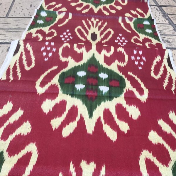 Red Ikat Fabric - Etsy