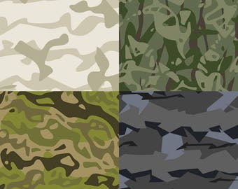 Instant download 43 vector camouflage patterns, realistic, unrealistic, author's camo texture, military, army, urban print, custom order