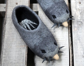 Mole videogame men handmade slippers