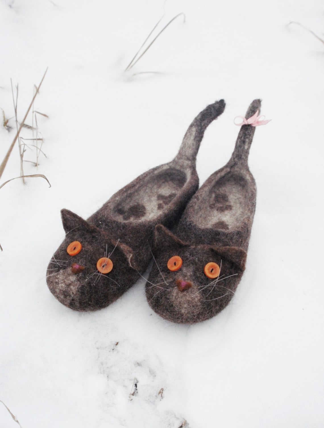 Brown British shorthair cats slippers toys animals Etsy