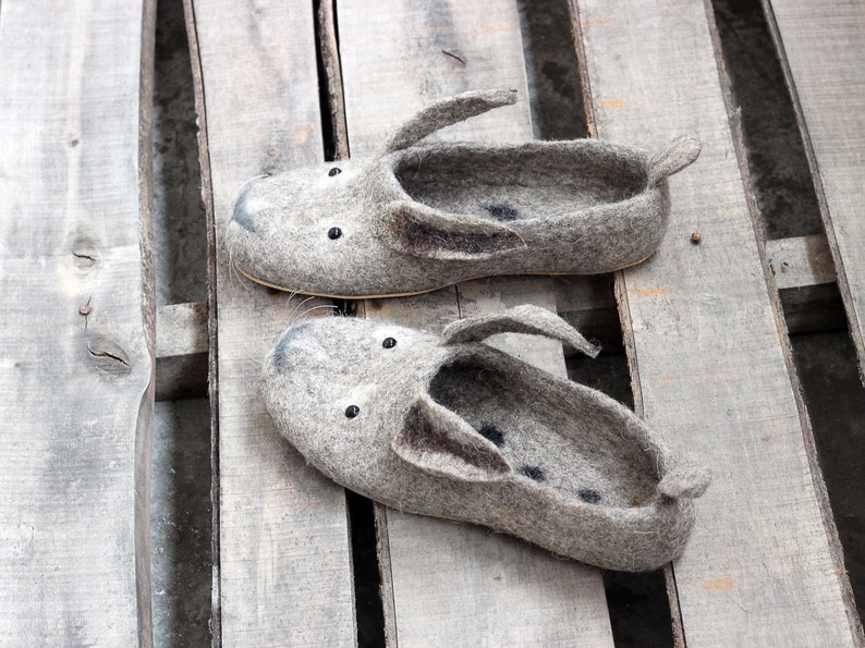 white rabbit slippers