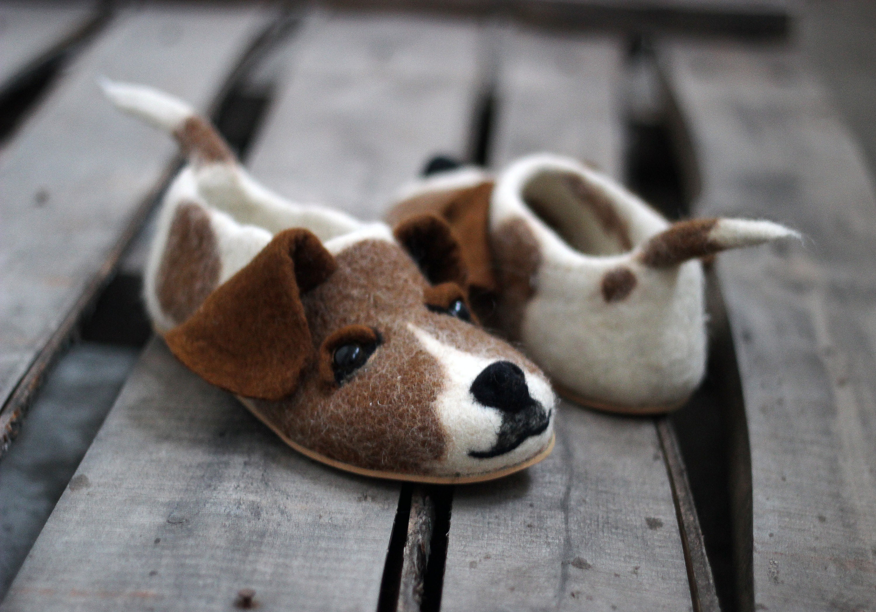 Jack Russel Terrier Premium Custom Dog Slippers Felted JRT Etsy UK
