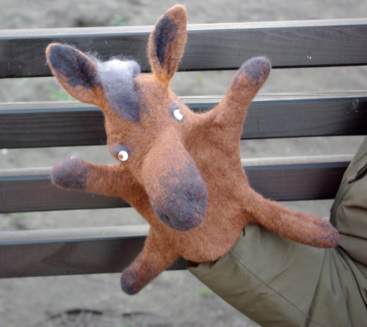 Hand puppet Crazy Horse. Felted puppet doll toy horse Etsy