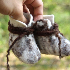 Wool felted bootees newborn infant first shoes, all sizes, Booties, felt, baby, child, children, kids, boys, girls image 1