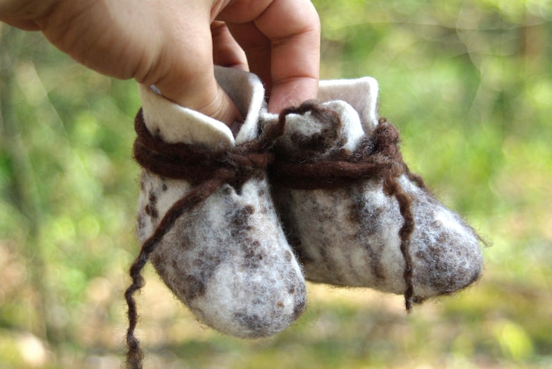 Wool felted bootees newborn infant first shoes, all sizes, Booties, felt, baby, child, children, kids, boys, girls image 1