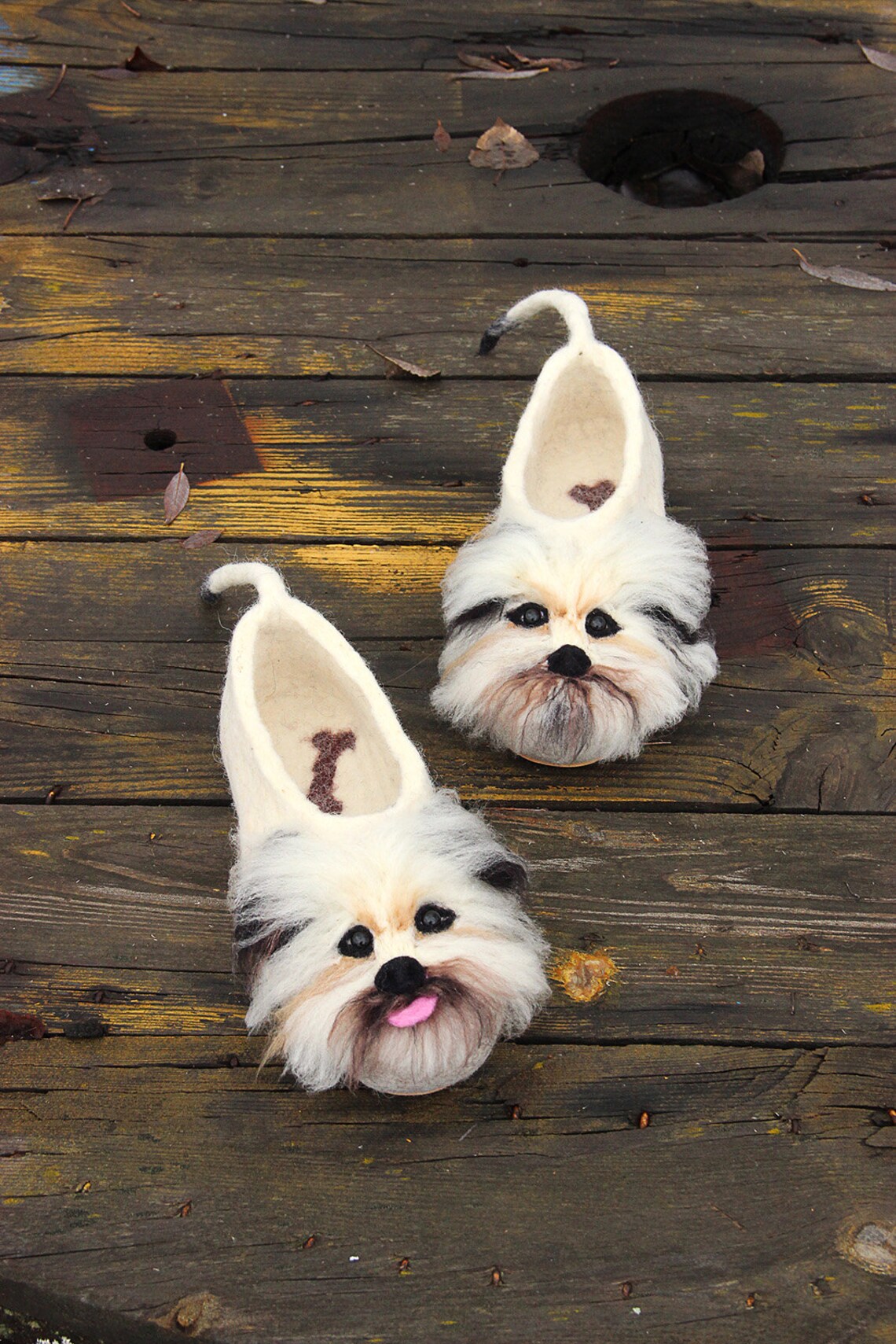 York Slippers Yorkshire Terrier Felted Dog Clogs Etsy