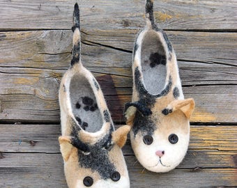 Calico cat slippers best sale