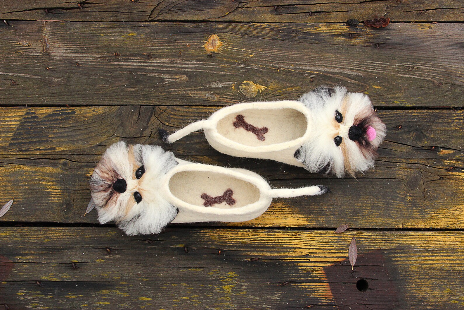 York Slippers Yorkshire Terrier Felted Dog Clogs Etsy