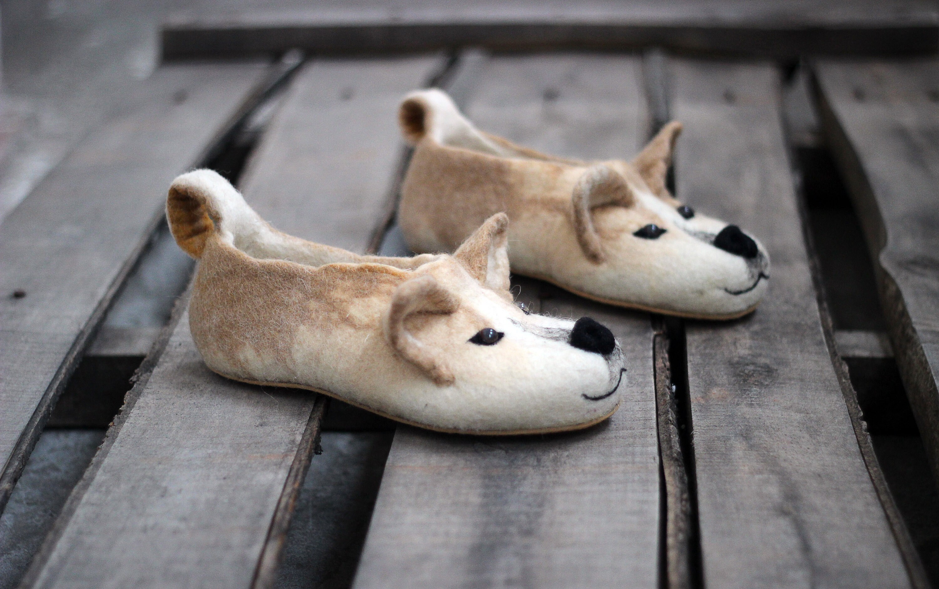 Dog Welsh slippers handmade wool shoes toy Etsy