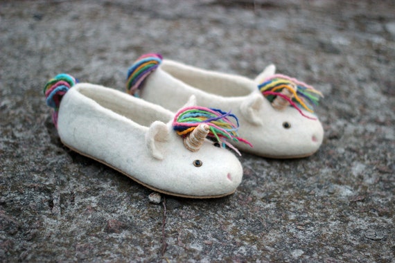 Unicorn Custom Slippers Legendary Kids Clogs Horse Mythical Creatures Fairy Horses Toy Natural Felted Wool Personalized Kids Shoes Etsy Canada