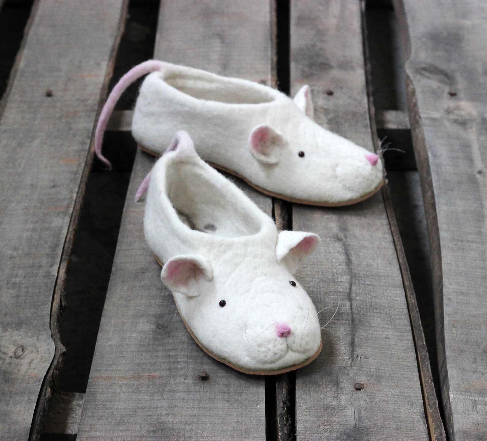 Rat Wool Felted Slippers Mice Custom Mouse Warm Clogs - Etsy Singapore