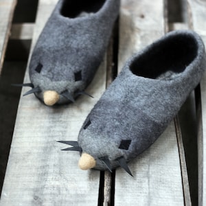 Mole videogame women handmade slippers