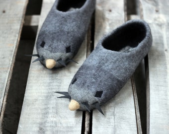 Mole videogame women handmade slippers