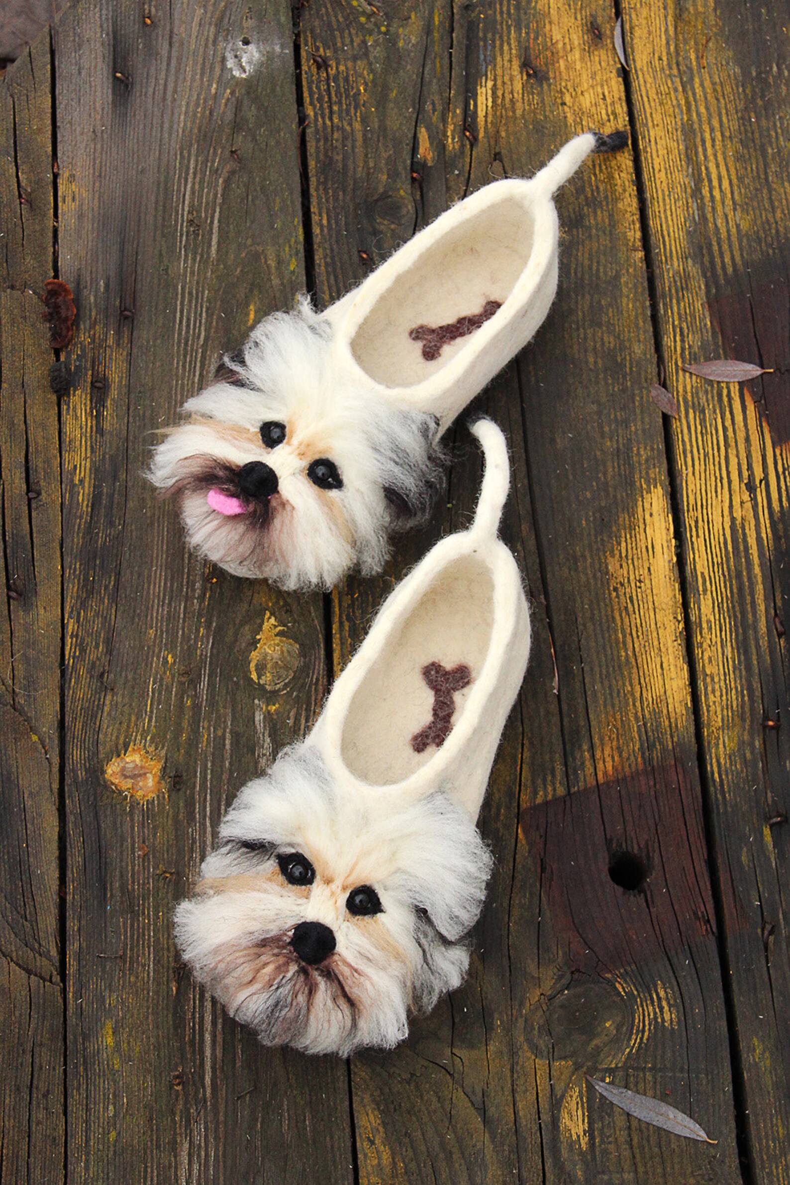 York Slippers Yorkshire Terrier Felted Dog Clogs Etsy