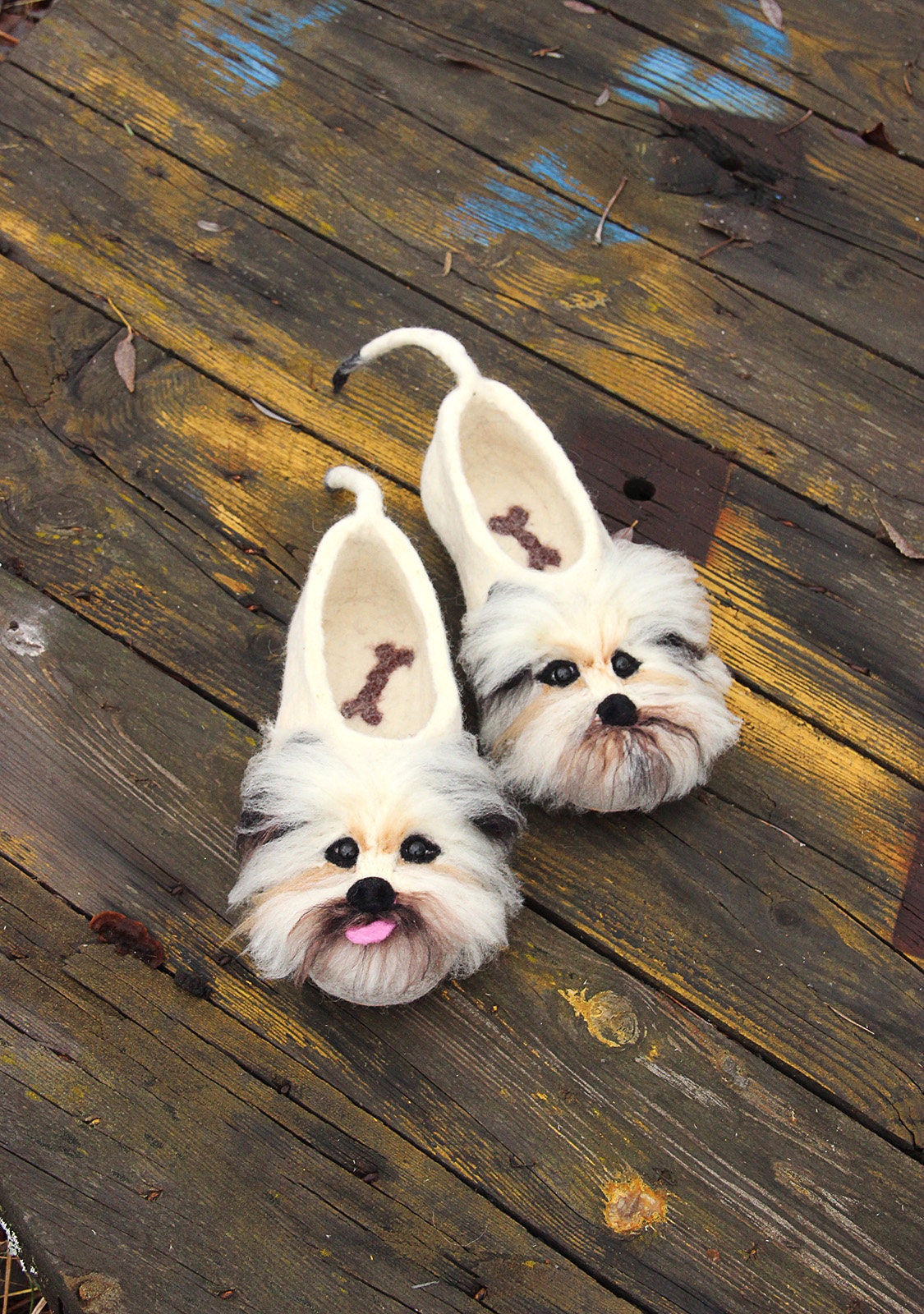 York Slippers Yorkshire Terrier Felted Dog Clogs Etsy