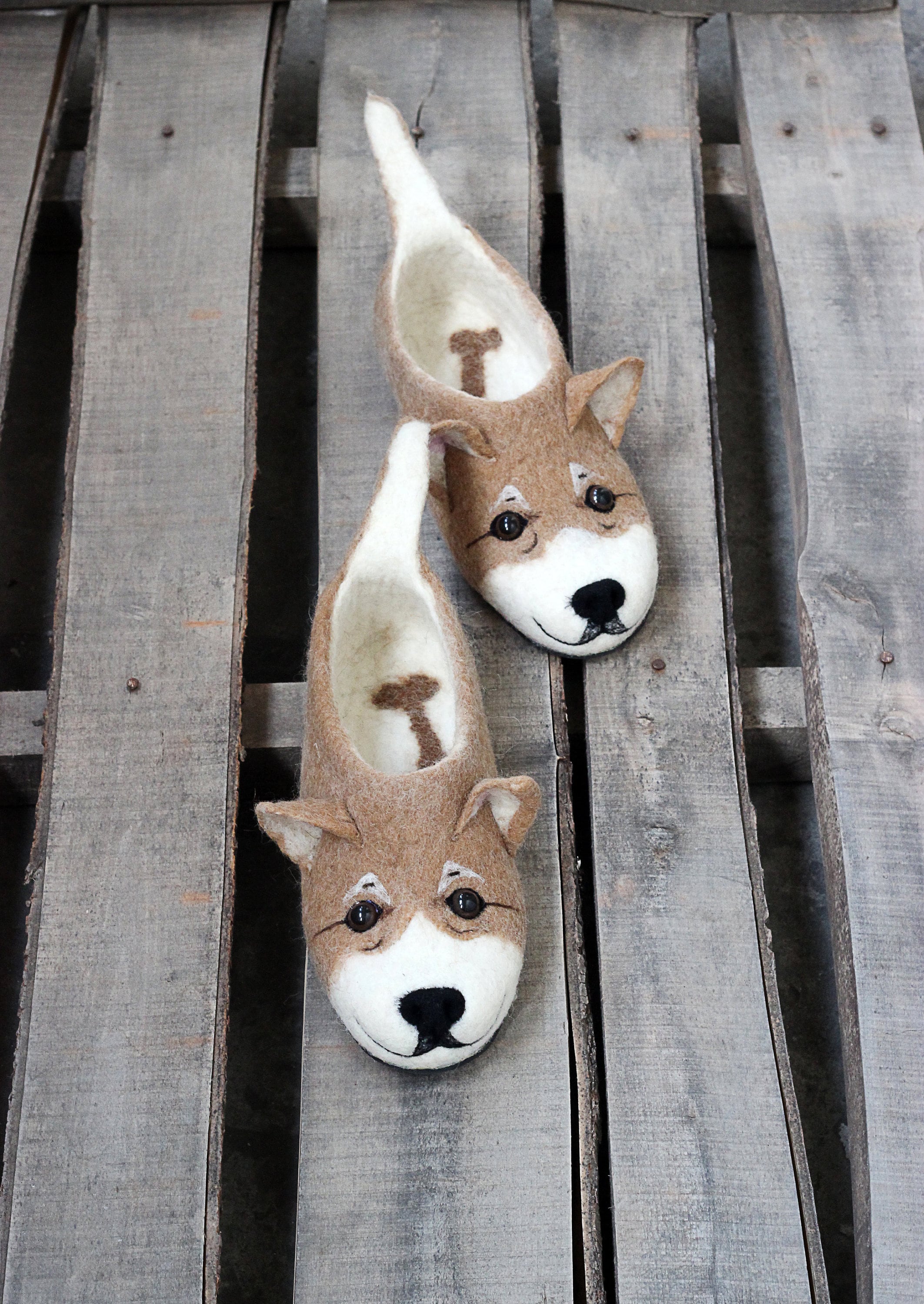 Premium Welsh Dog Slippers Handmade Wool Shoes Toy Etsy UK