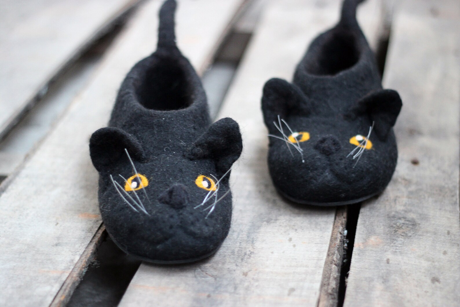 Mystic Black Cat Slippers Bombay Cat Personalized Slippers Etsy
