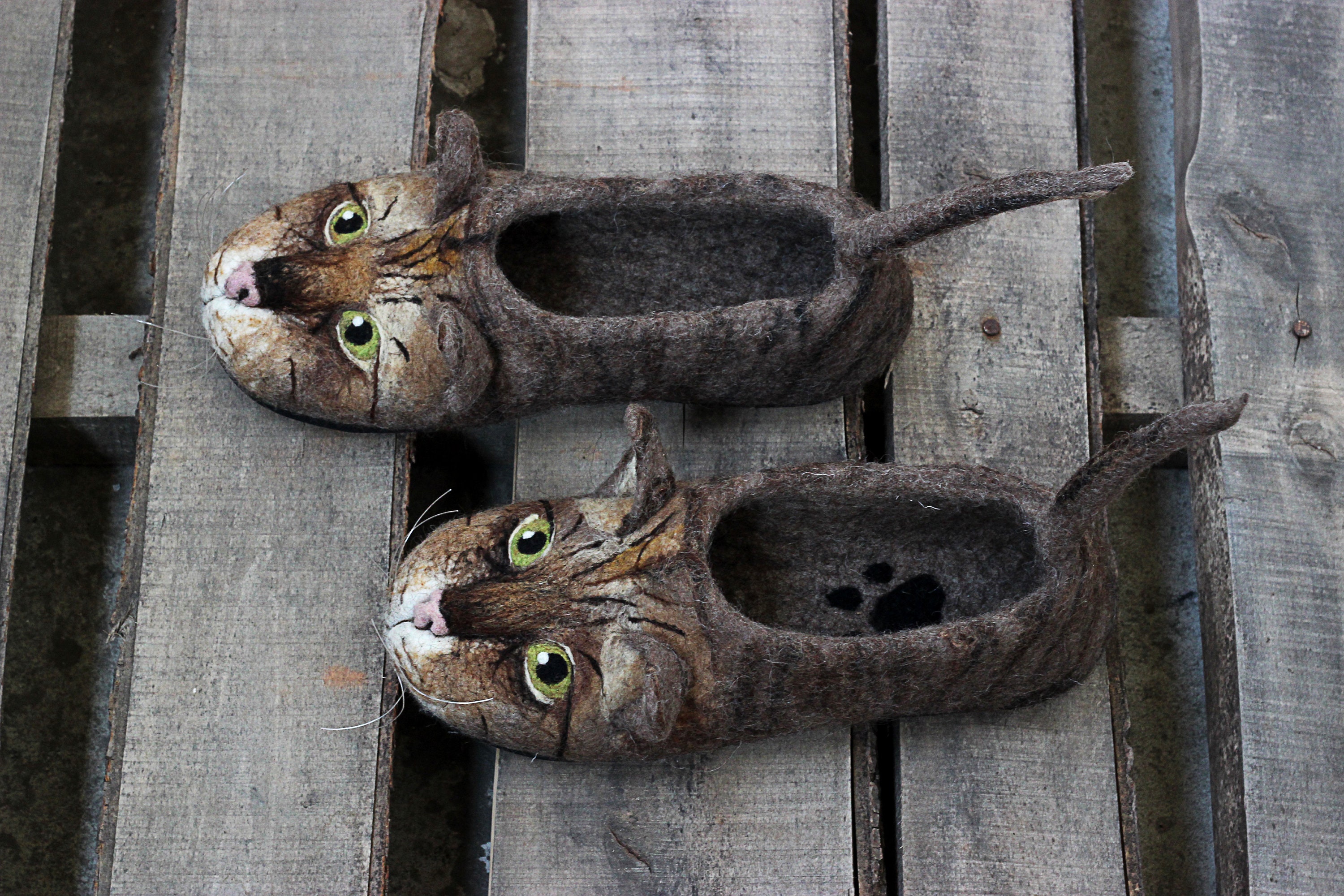 cat fur slippers