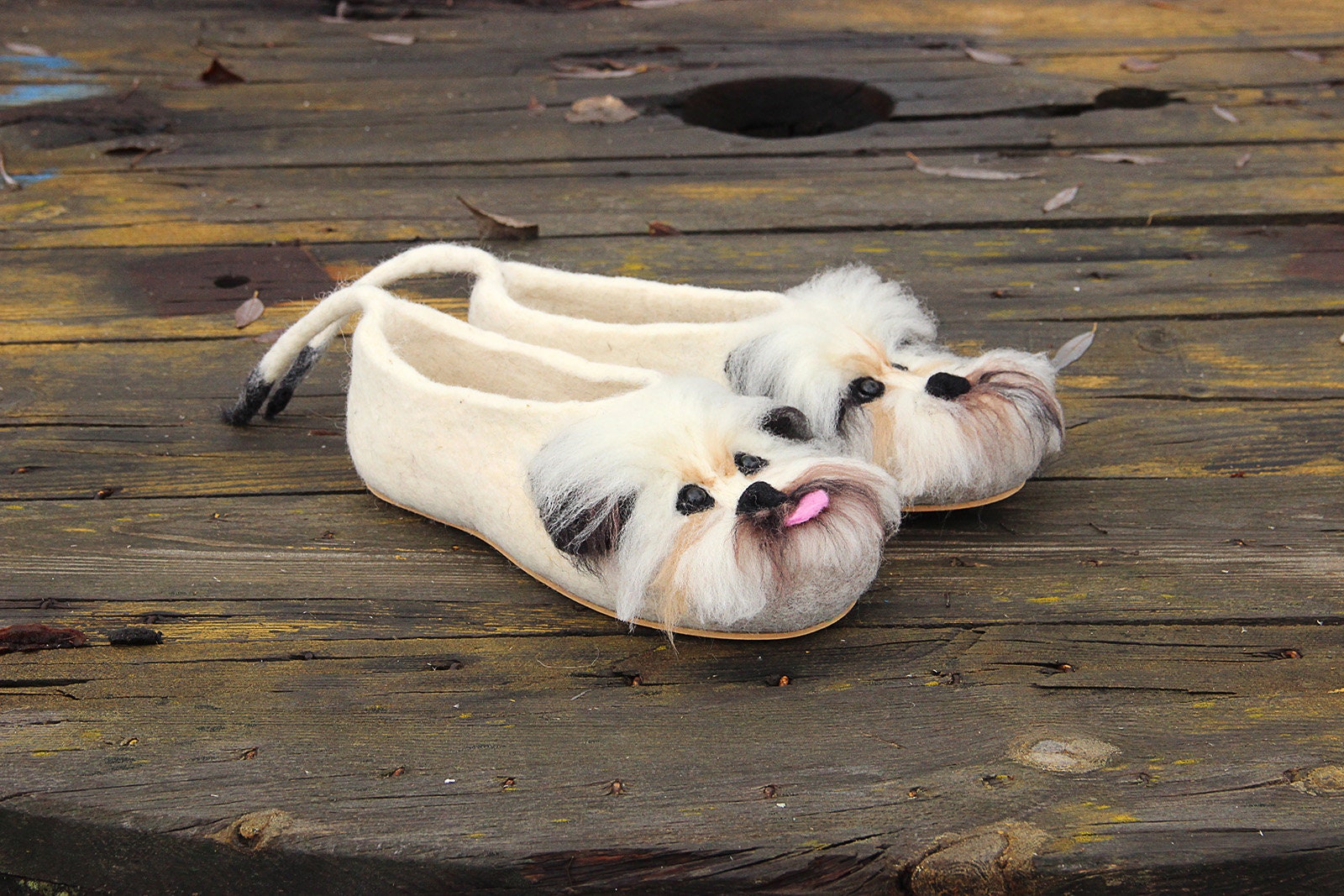 York Slippers Yorkshire Terrier Felted Dog Clogs Etsy
