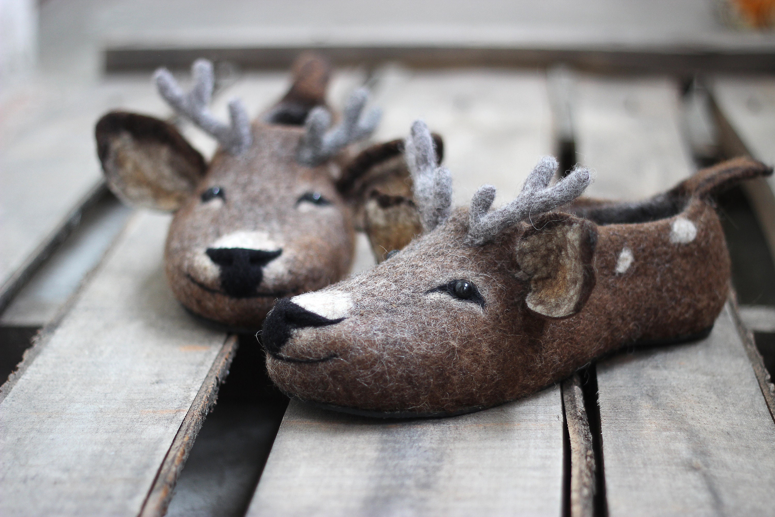 Spotted deer slippers forest animals custom slippers Etsy