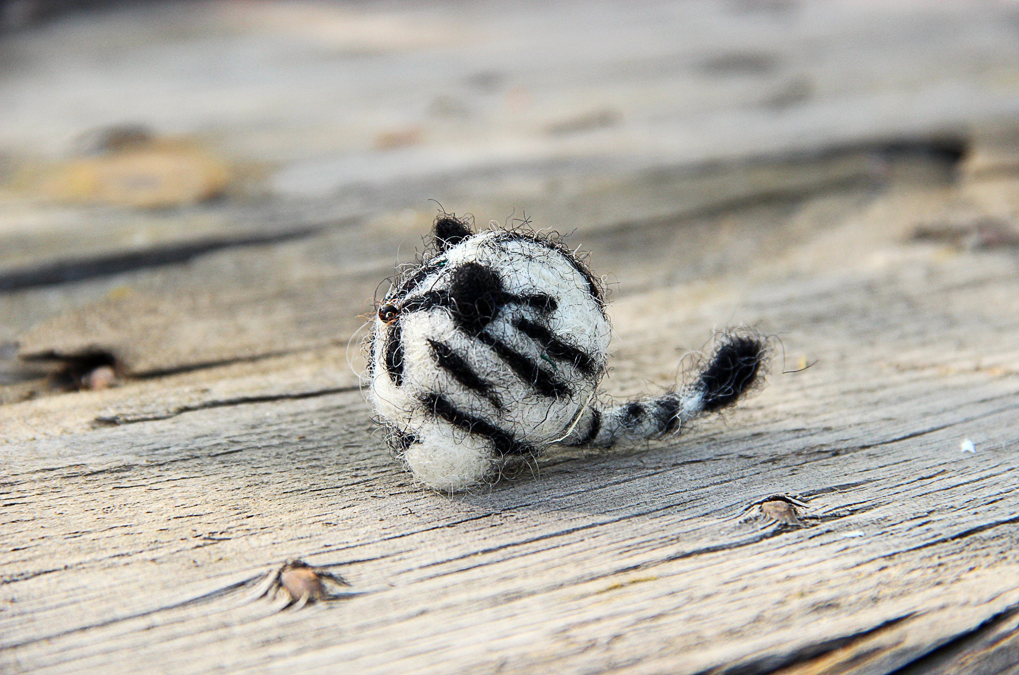 Miniature zebra wool felted dollhouse animal mini toy. Etsy