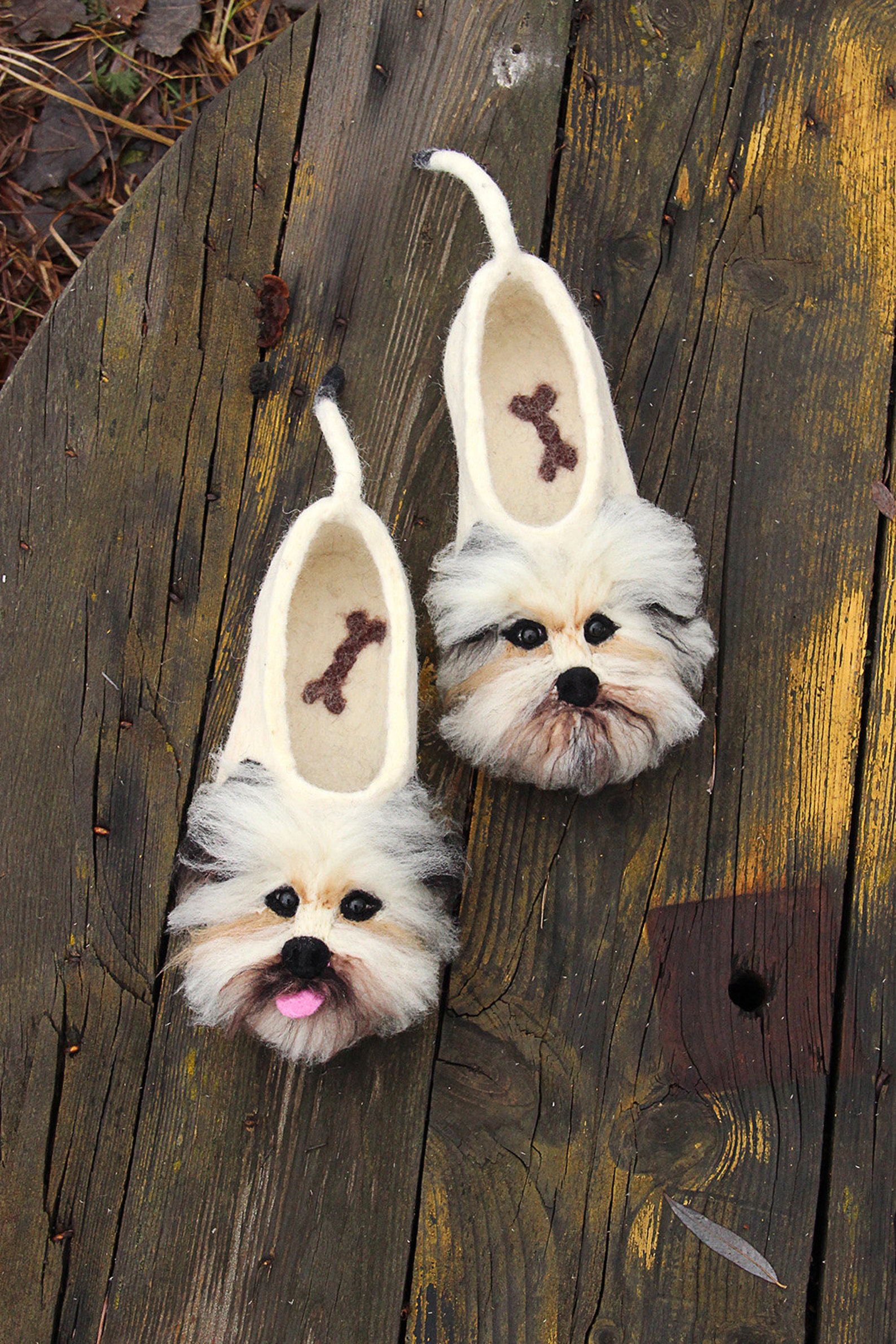 York Slippers Yorkshire Terrier Felted Dog Clogs Etsy