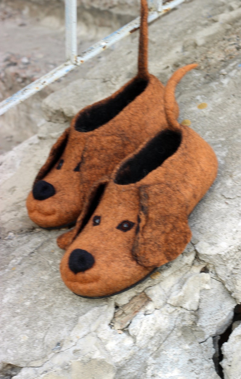 Dachshund dogs slippers any breed custom personalized wool Etsy