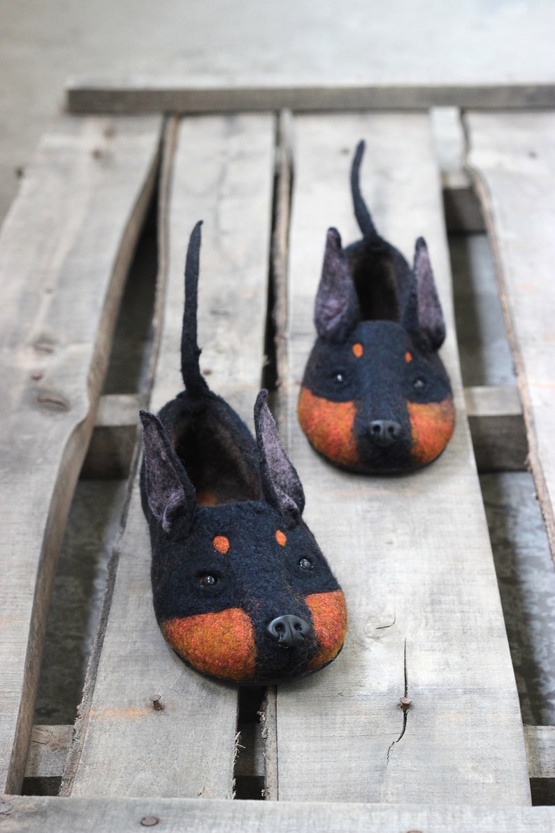 Dobermann Premium Custom Dog Slippers Doberman Pinscher - Etsy UK