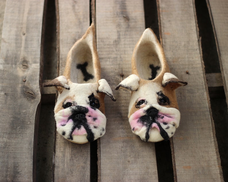 British bulldog custom dog slippers English bulldog | Etsy