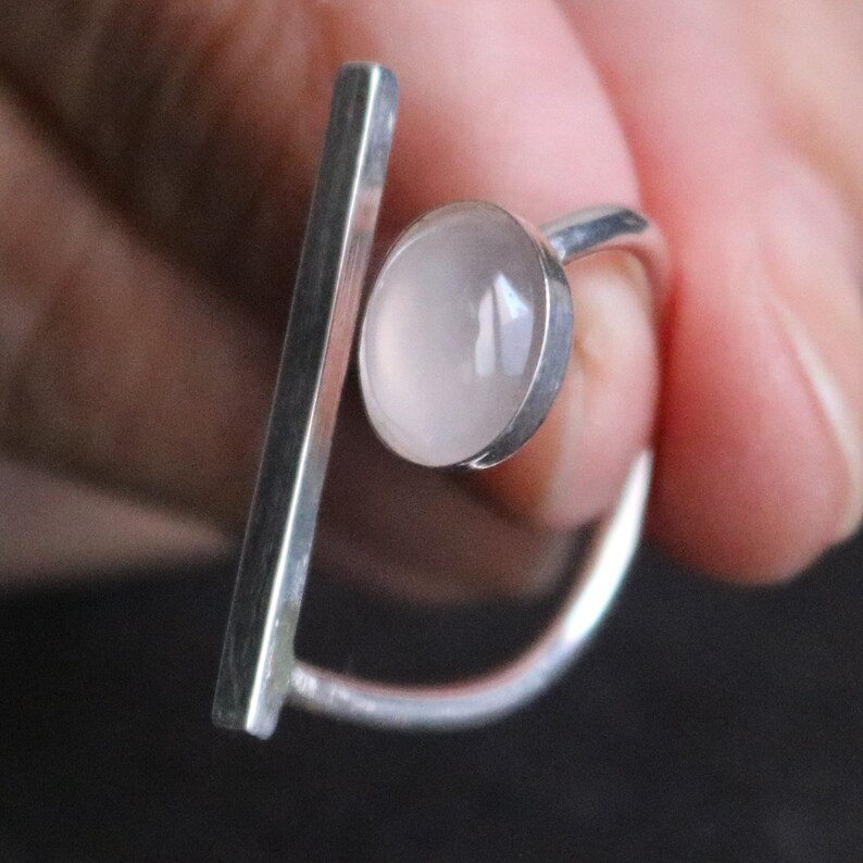 CUOKA MIRACLE Anello Luna E Stella In Argento 925 Con Opale - Anello Aperto Regolabile Per Donne E Ragazze, In Scatola Regalo